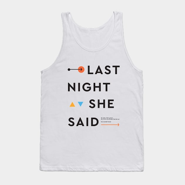 Last night she said - black Tank Top by London Colin